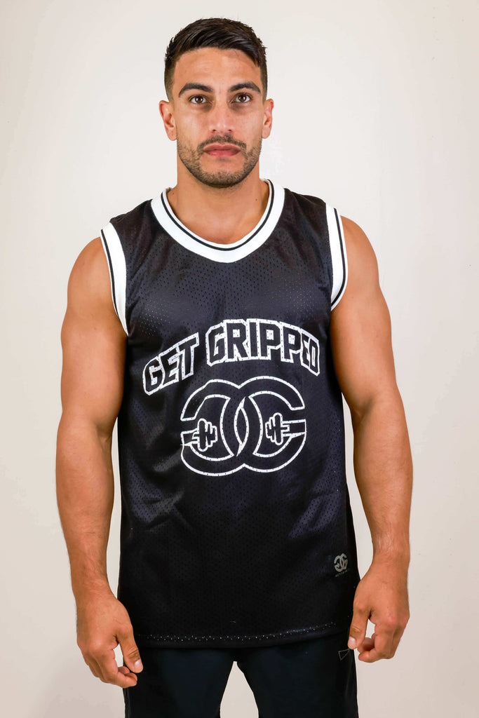 Get Gripped Workout singlets black white