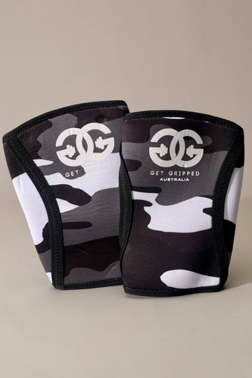 5mm Knee Sleeves - Camo Grey - Get Gripped