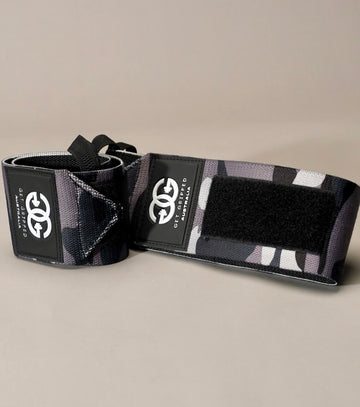 Premium Wrist Wraps - Grey Camo - Get Gripped