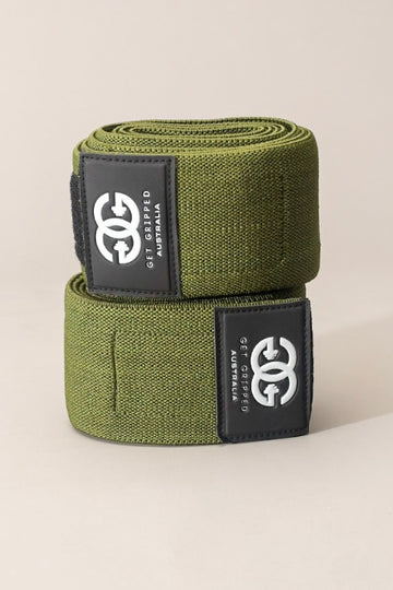 Knee Wraps - Olive - Get Gripped