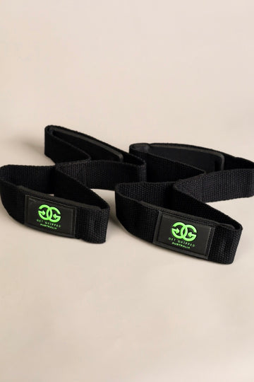 Premium Fig 8 Lifting Straps - Black - Get Gripped