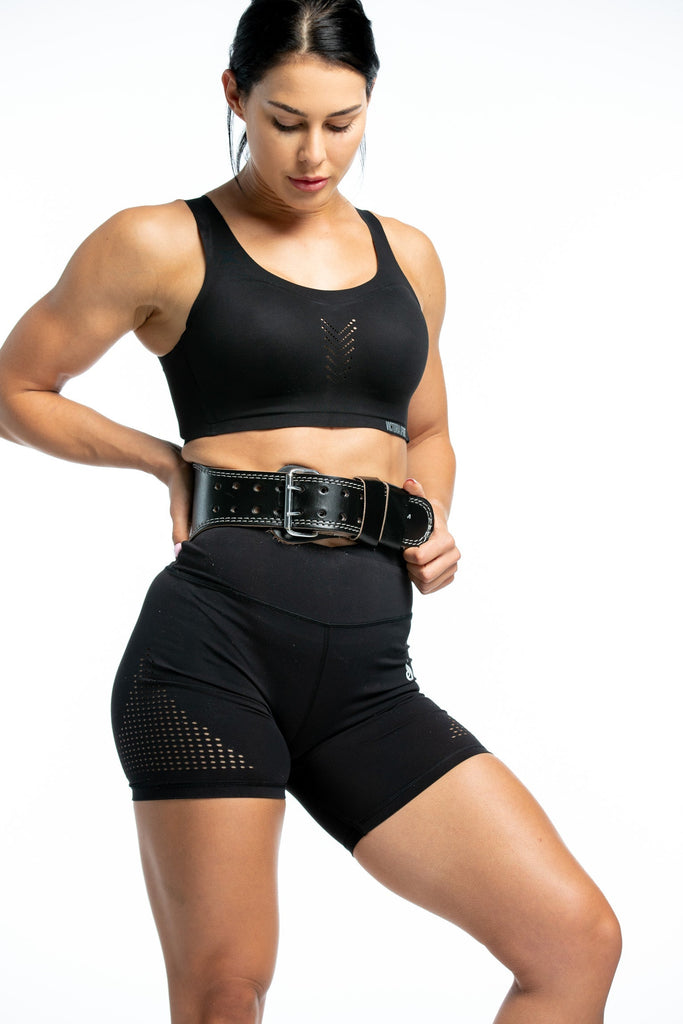 4" Weight Lifting Belt (Leather) - Black - Get Gripped