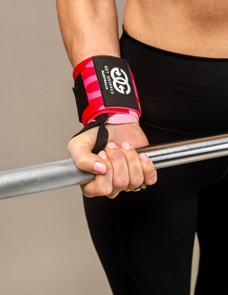 Premium Wrist Wraps - Pink Camo - Get Gripped