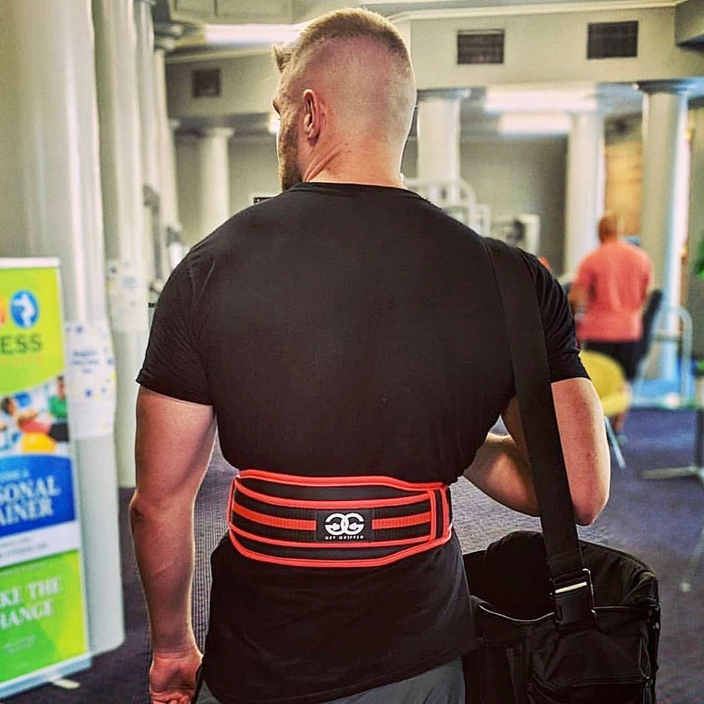 Neoprene Weight Lifting Belt - Black/Red - Get Gripped