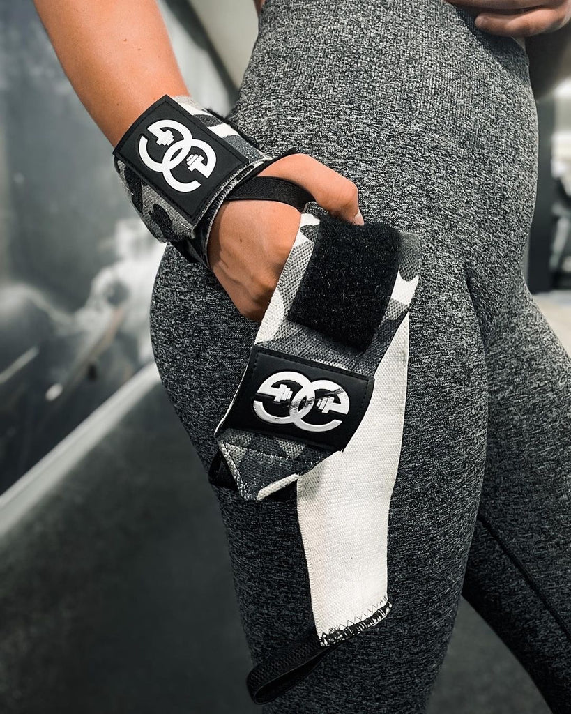 Premium Wrist Wraps - Grey Camo - Get Gripped