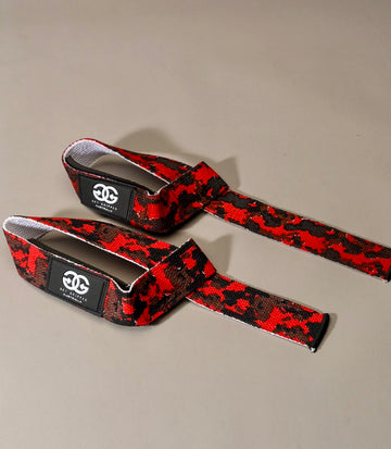 Premium Lifting Straps - Red Camo - Get Gripped