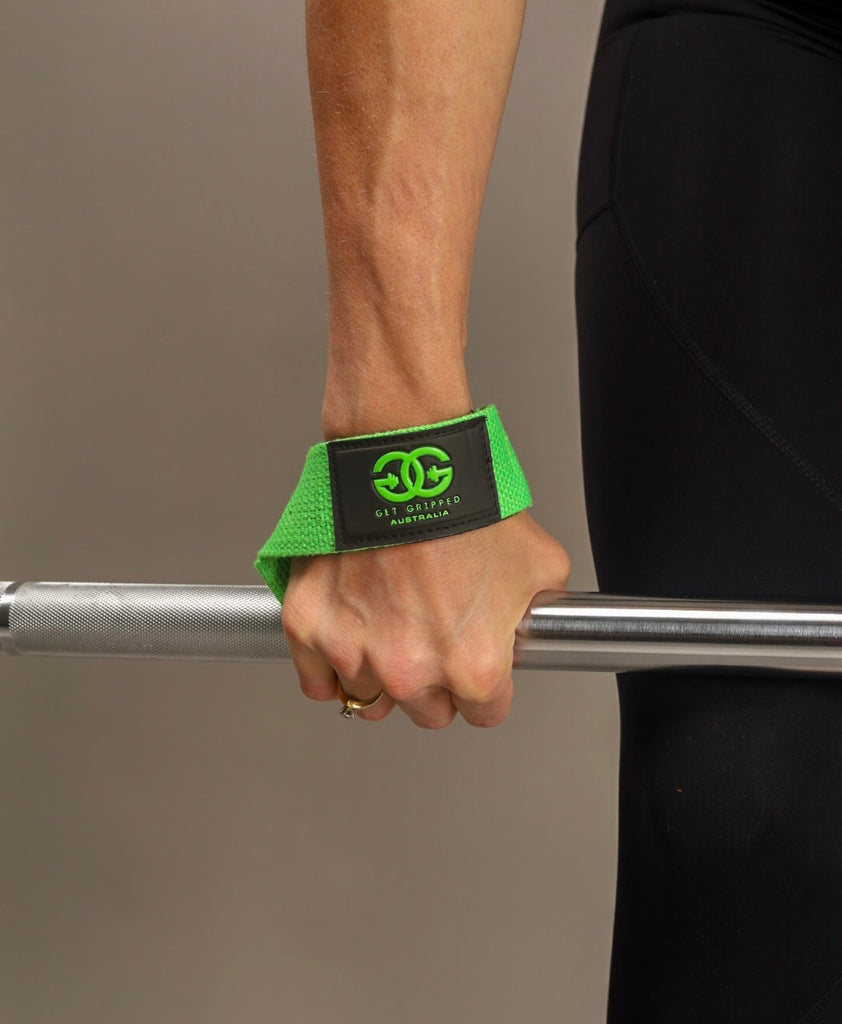 Premium Lifting Straps - Lime Green - Get Gripped