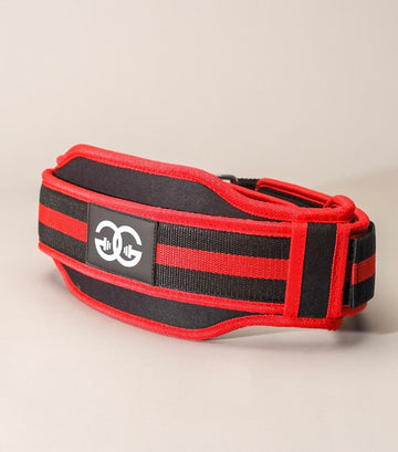 Neoprene Weight Lifting Belt - Black/Red - Get Gripped