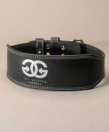 4" Weight Lifting Belt (Leather) - Black - Get Gripped