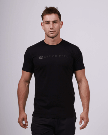 Men's Slim Fit Black Tee - Get Gripped