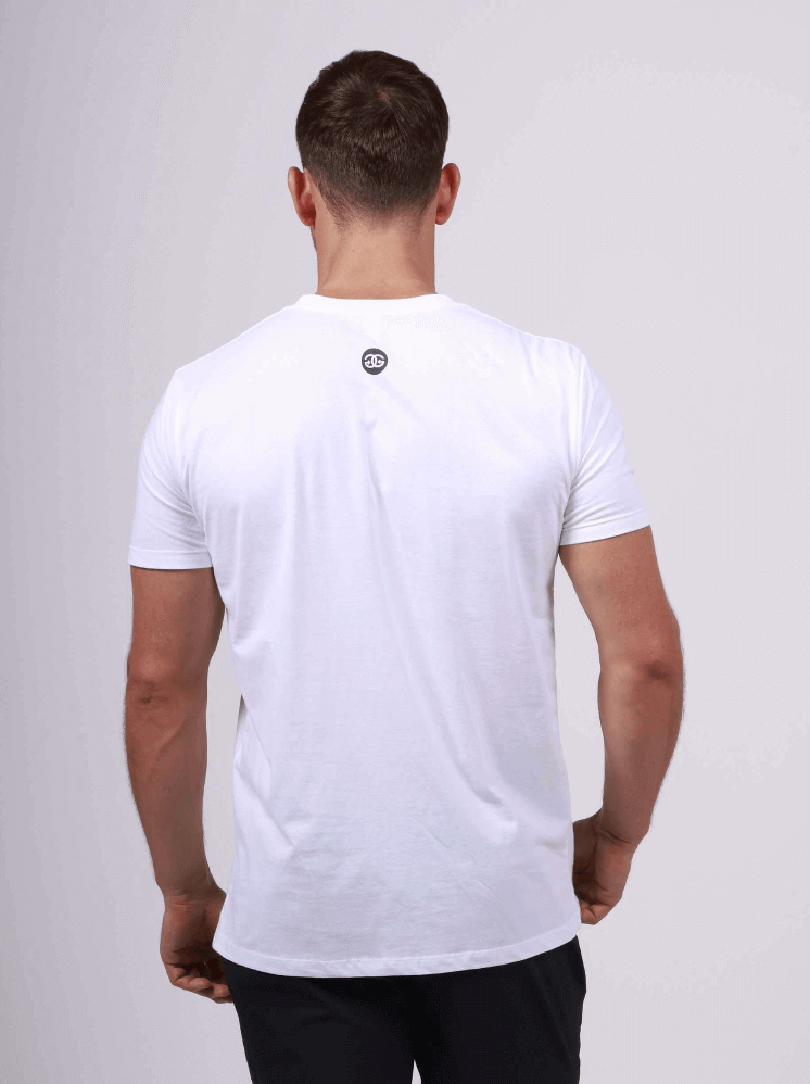 Men's Slim Fit White Tee - Get Gripped