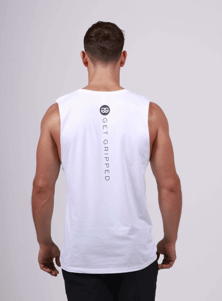 Men's White Gym Tank - Get Gripped