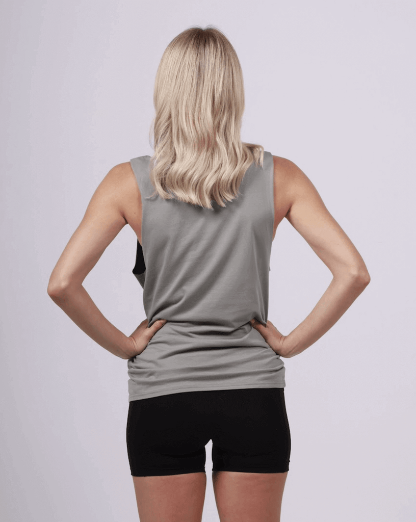 Women's Fitted Gym Tank - Sage Green - Get Gripped