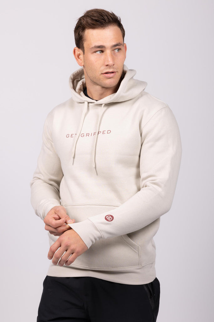 Mens Pullover Hoodie - Sand - Get Gripped